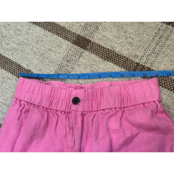 Nooworks Wide Leg Crop Linen Pants Hot Pink Women’s Medium - Picture 6 of 12